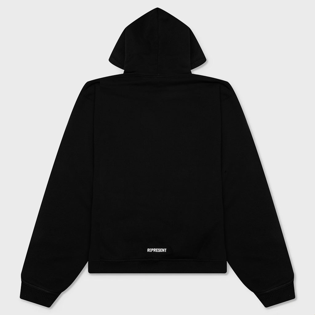 Initial Star Hoodie - Jet Black