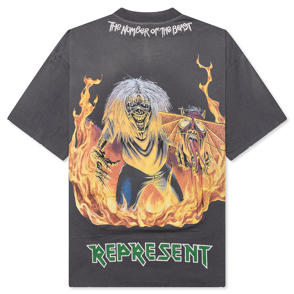 Number Of Beast T-Shirt - Sunfade Grey