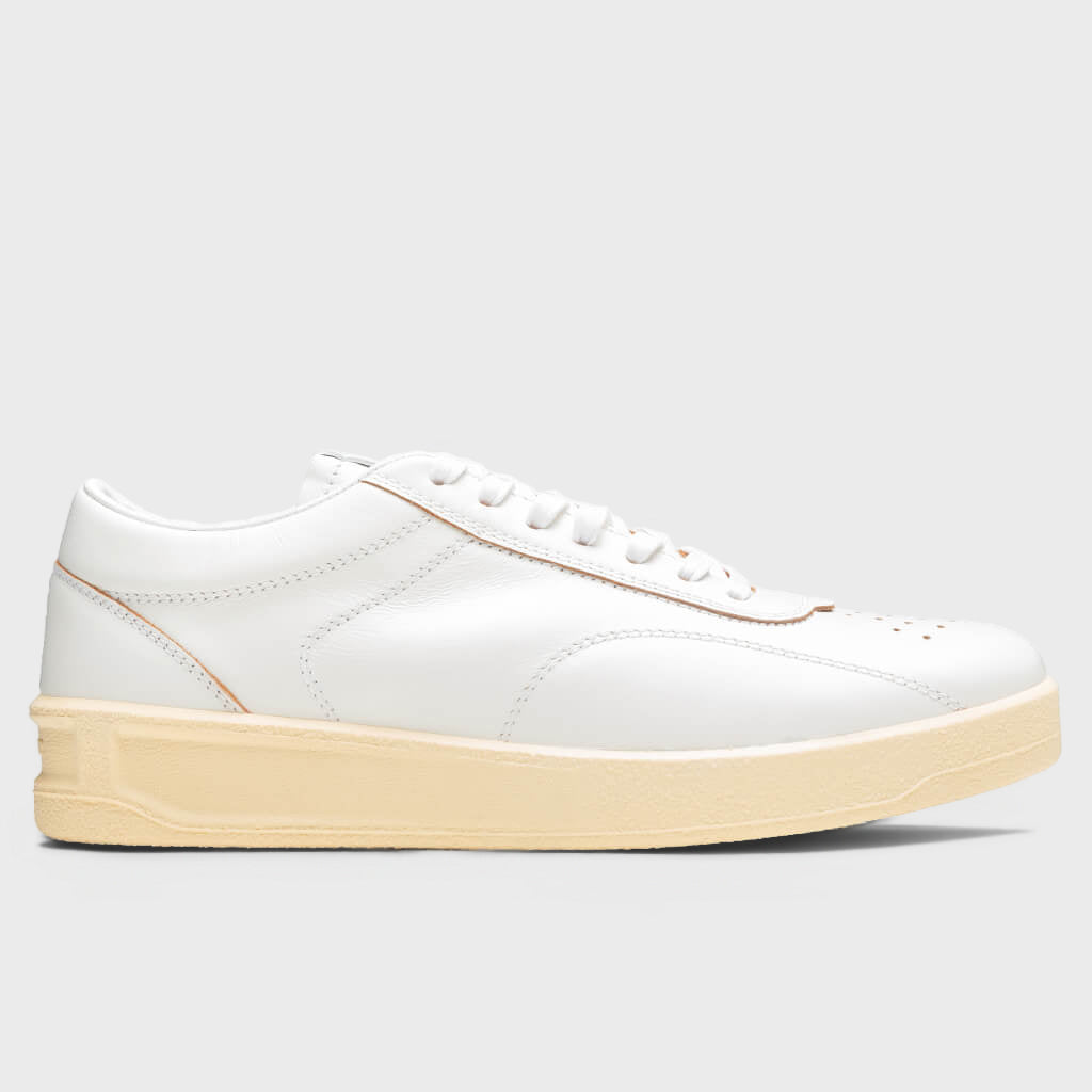 Cow Leather W/ Contrast Base - White