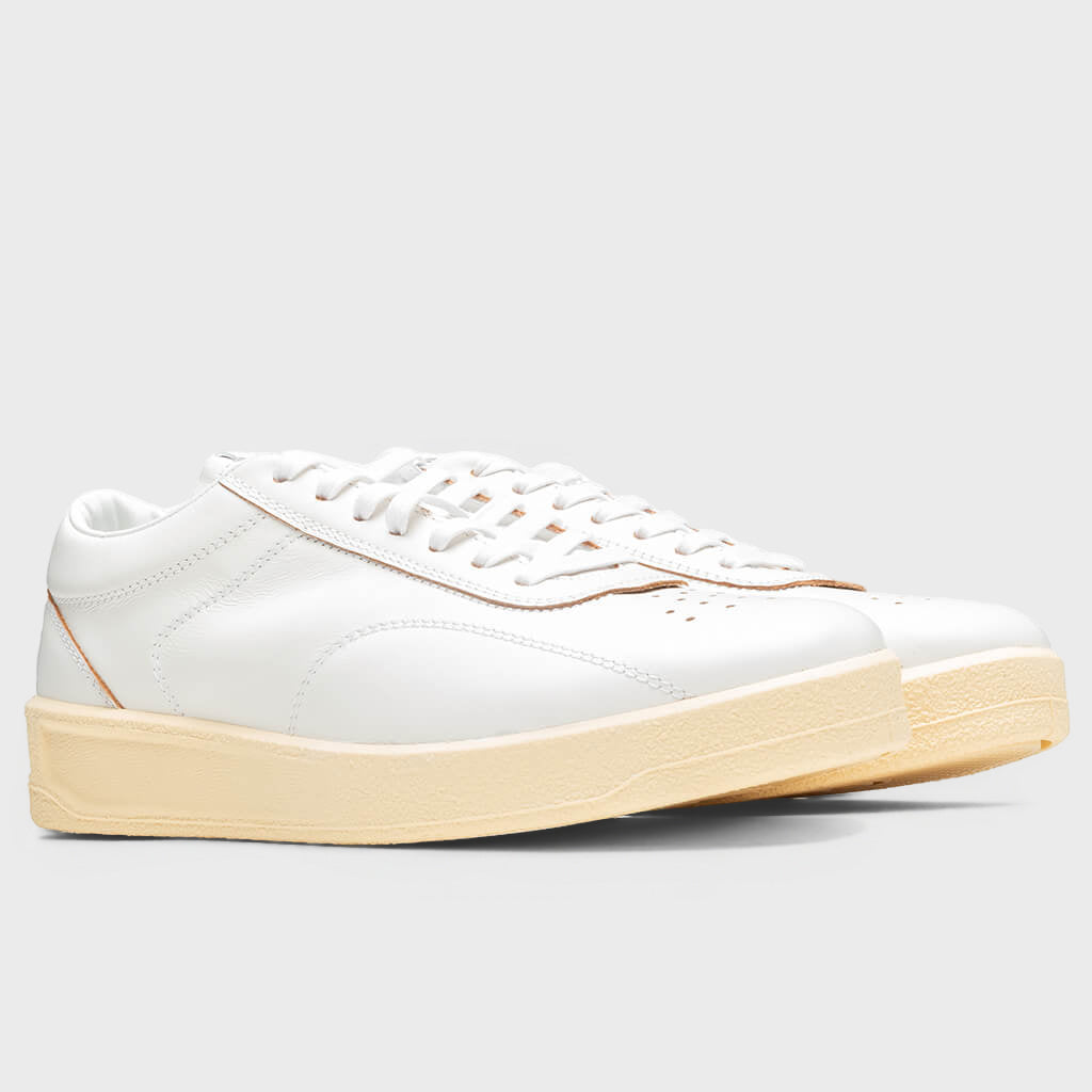 Cow Leather W/ Contrast Base - White