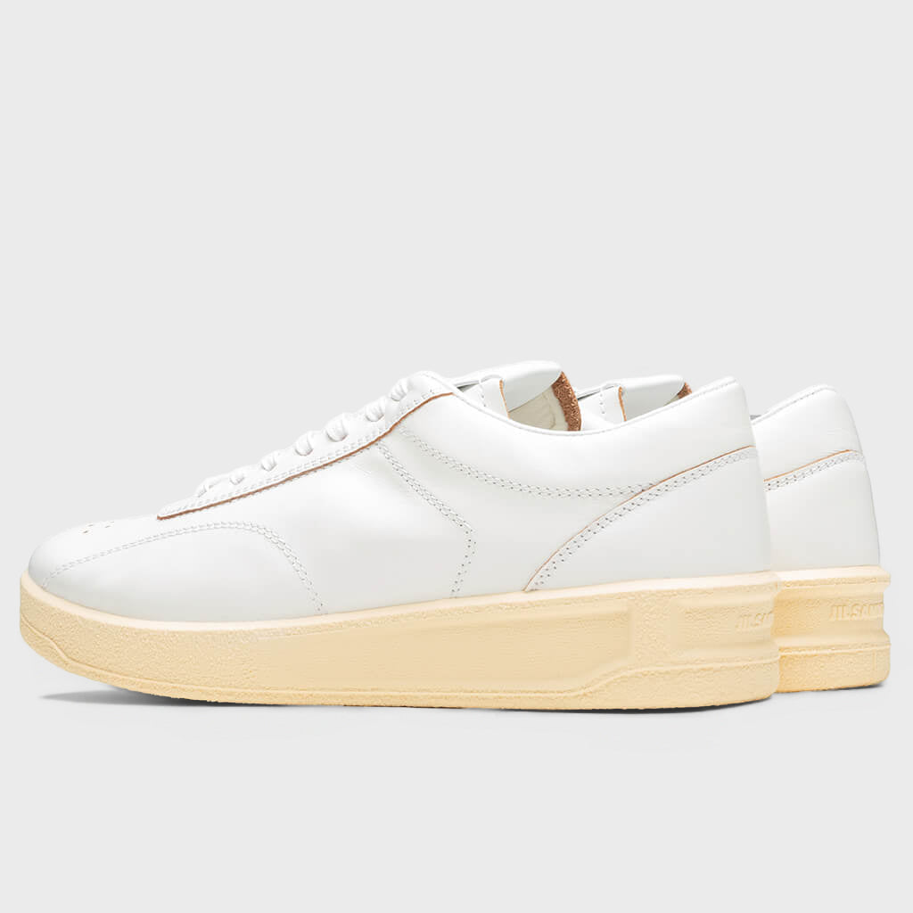 Cow Leather W/ Contrast Base - White