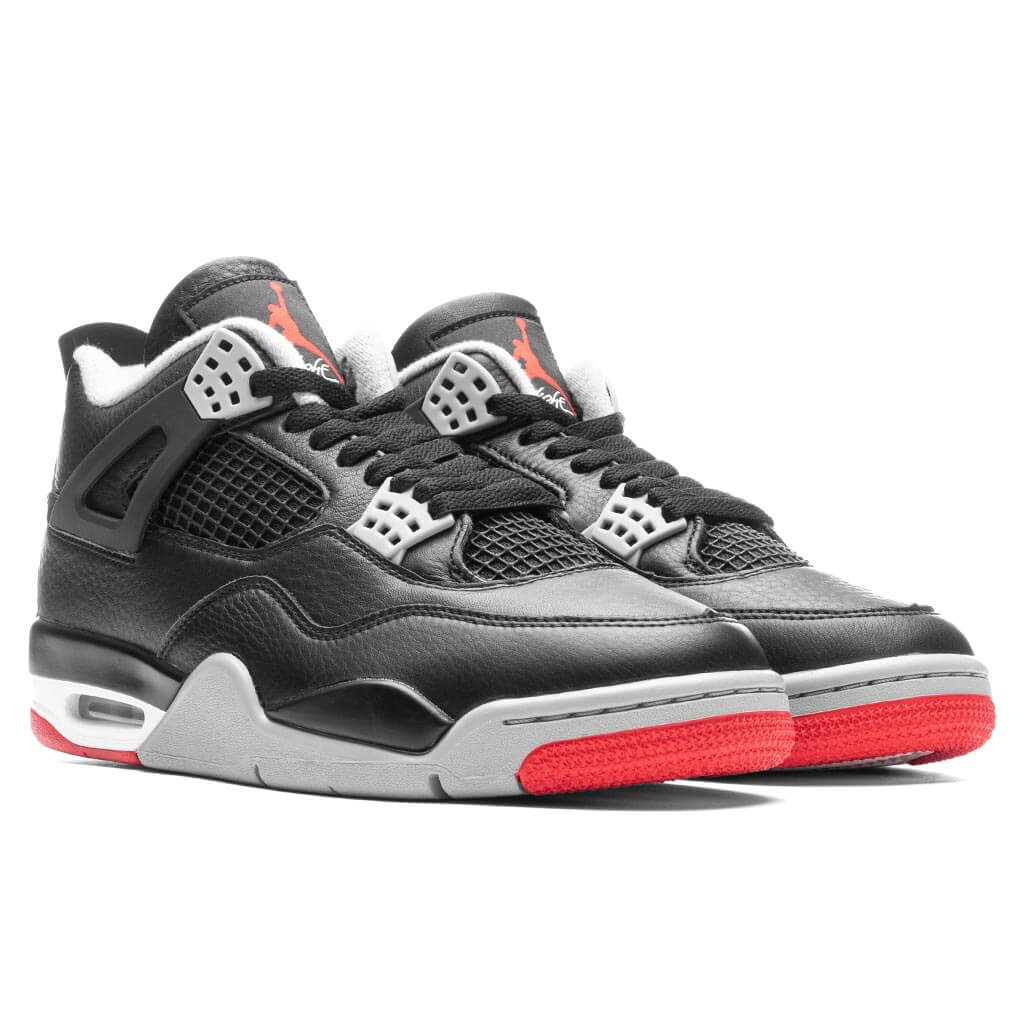Air Jordan 4 Retro 'Bred Reimagined' - Black/Fire Red/Cement Grey