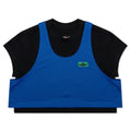 Women's Layered Top - Black/Game Royal