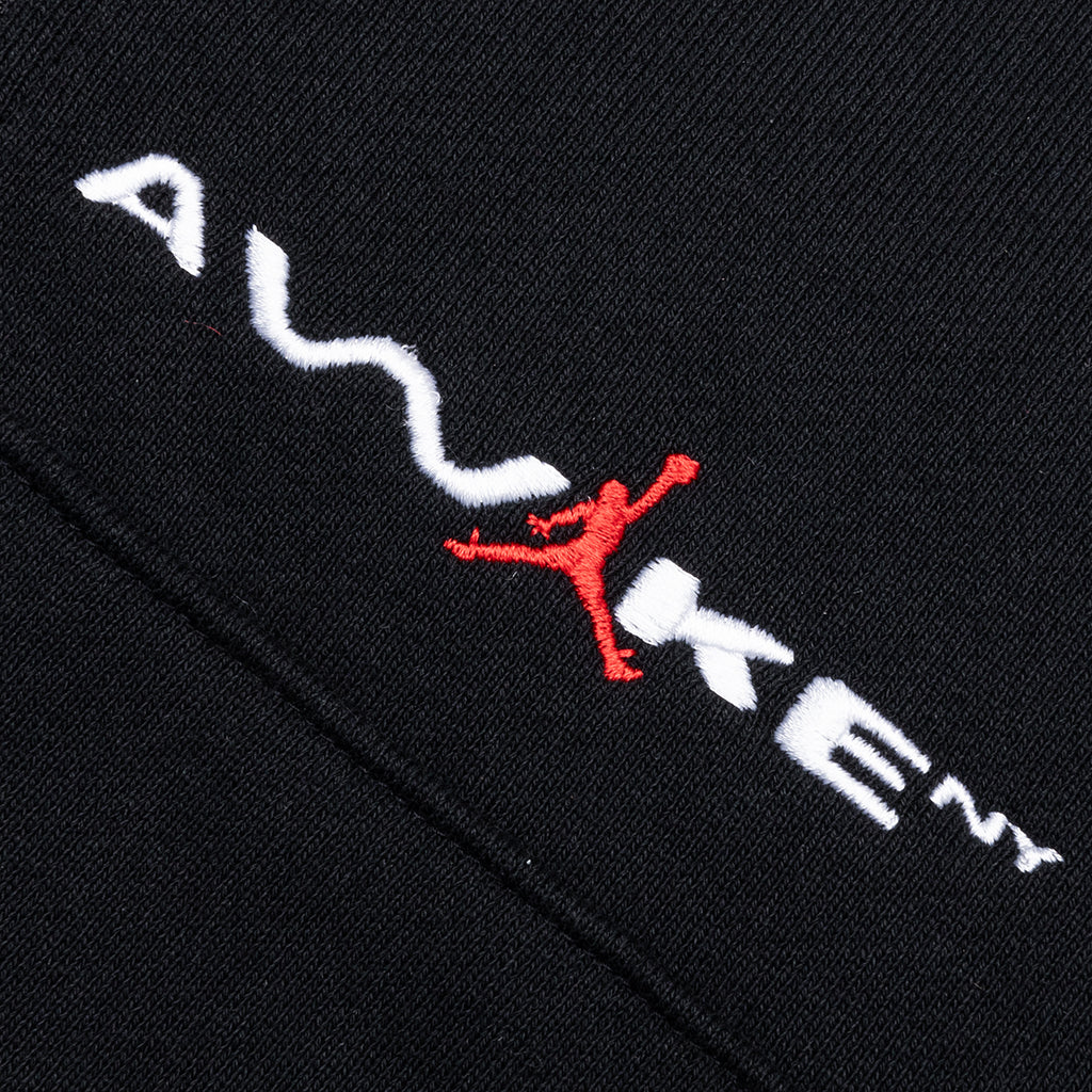 Full-Zip Fleece Hoodie - Black/University Red