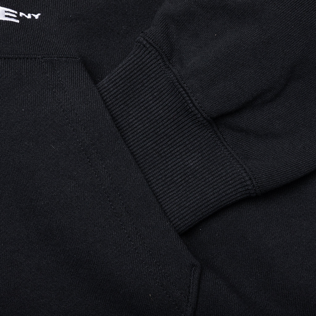 Full-Zip Fleece Hoodie - Black/University Red