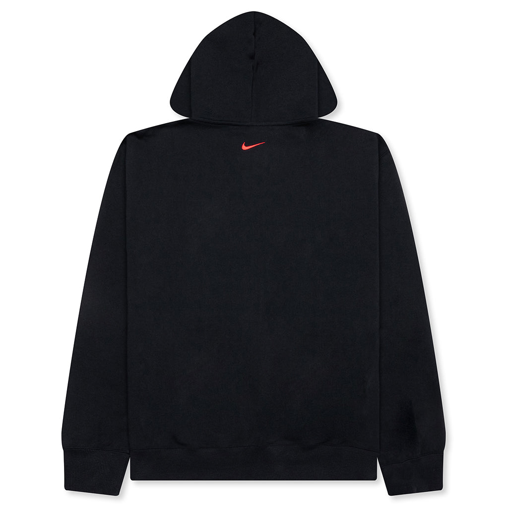Full-Zip Fleece Hoodie - Black/University Red