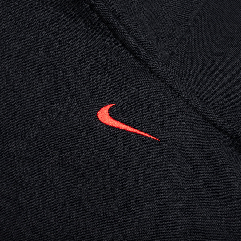 Full-Zip Fleece Hoodie - Black/University Red