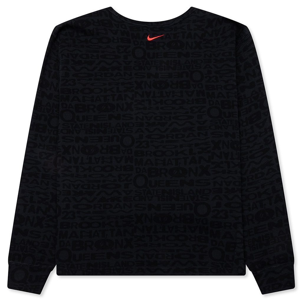 Thermal Long Sleeve Top - Black/White/University Red