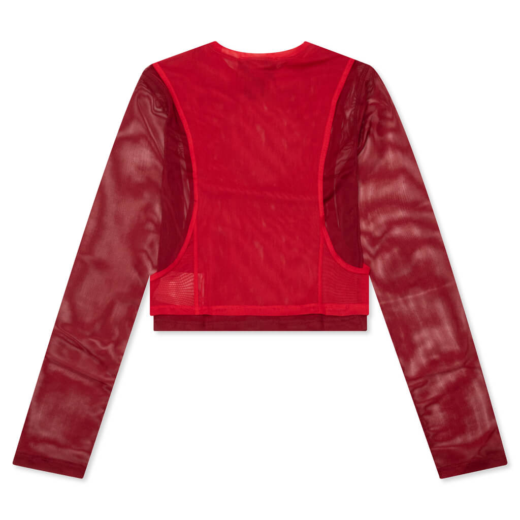 Women’s Long-Sleeve Mesh Top - Gym Red/Team Red