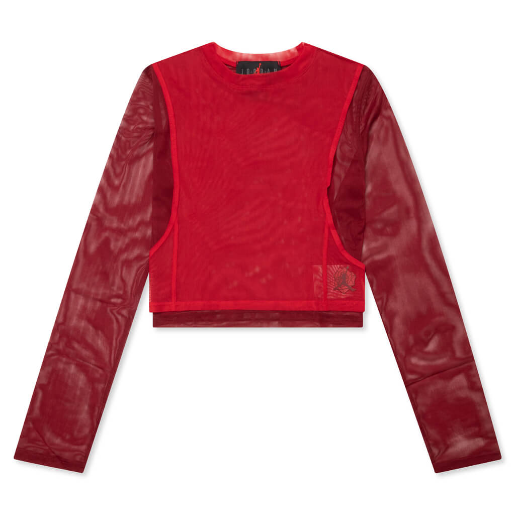 Women’s Long-Sleeve Mesh Top - Gym Red/Team Red