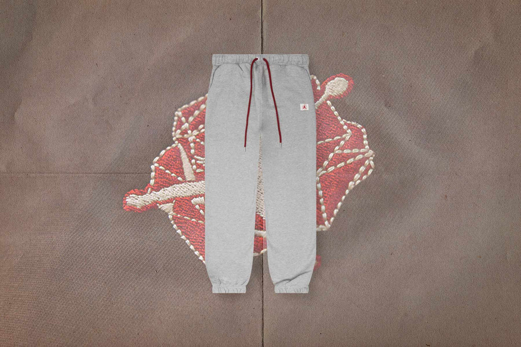 Women’s Fleece Pants - Dark Grey Heather/Team Red