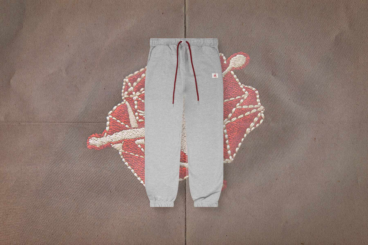 Women’s Fleece Pants - Dark Grey Heather/Team Red