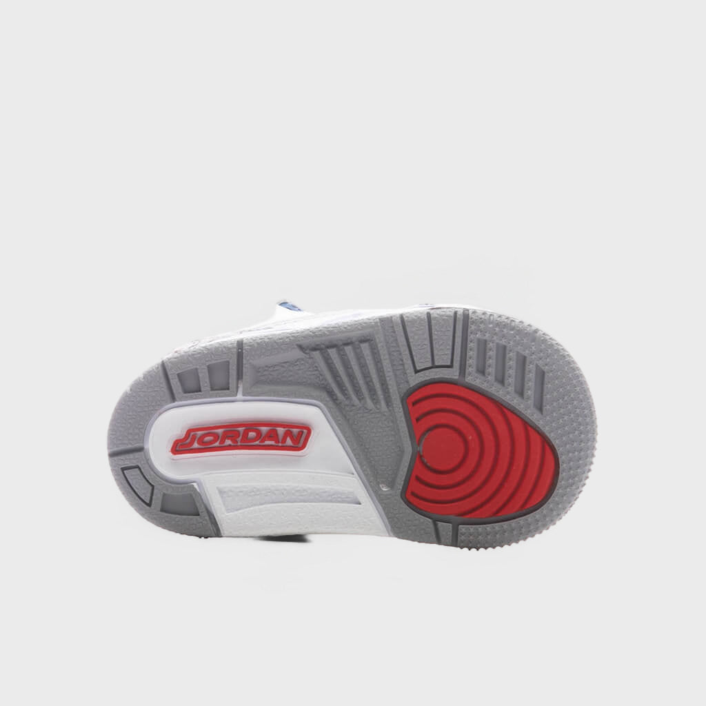Air Jordan 3 Retro 'True Blue' (TD) - White/True Blue/Grey/Fire Red