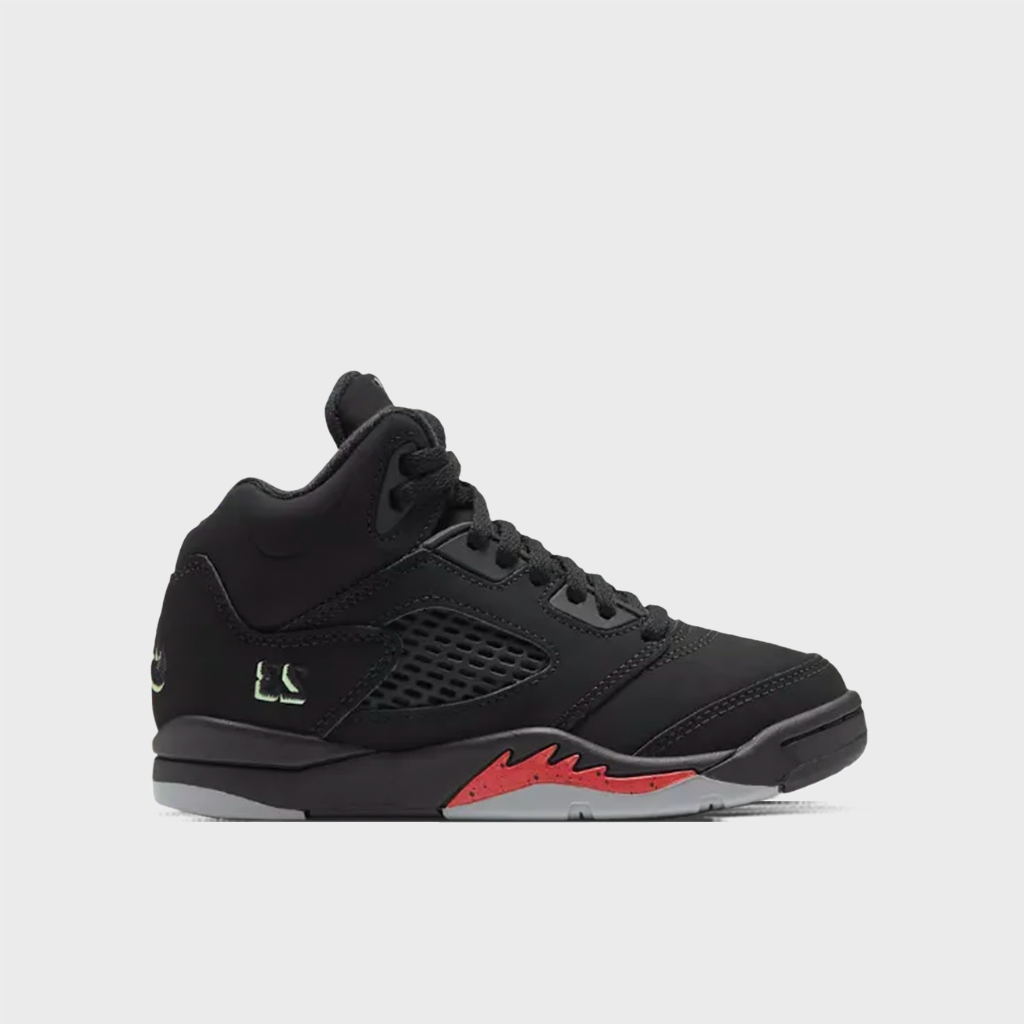 Air Jordan 5 Retro 'Halloween' (TD) - Black/Black/Picante Red/Glow In The Dark