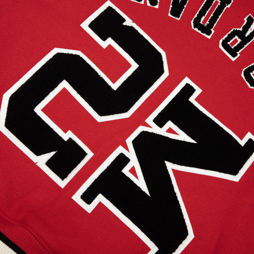 Air Jordan x Saint Mxxxxxx Varsity Jacket - University Red/White/Black