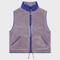 Fuzzy Vest - Brown/Blue