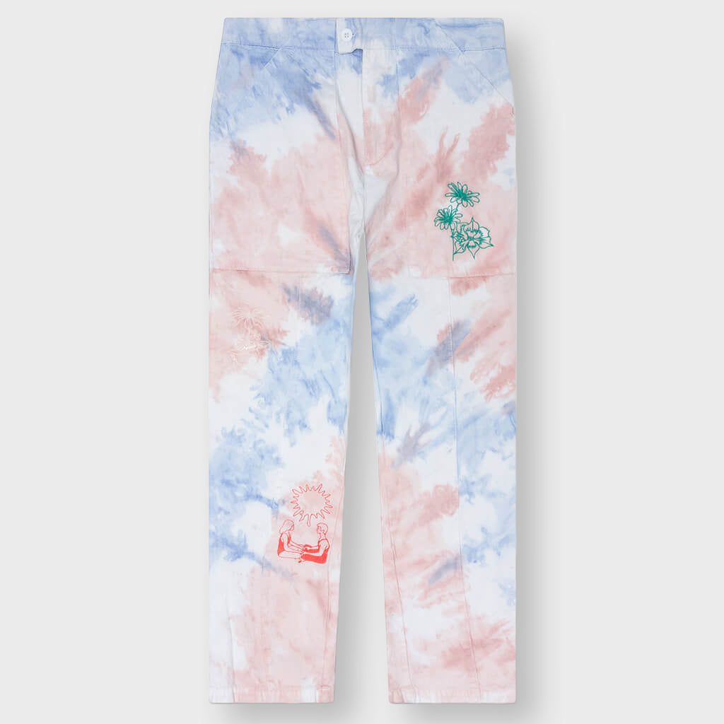 Growth Connection Change Minimal Tie Dye Work Pants - Multi