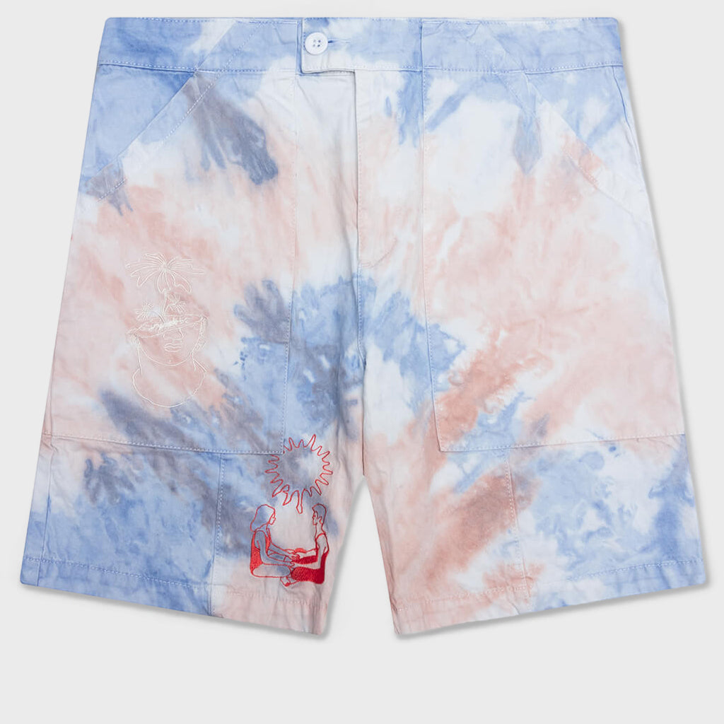 Growth Connection Change Minimal Tie Dye Work Shorts - Multi