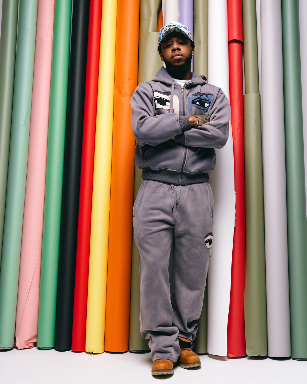 KidSuper Face Sweatpants - Slate