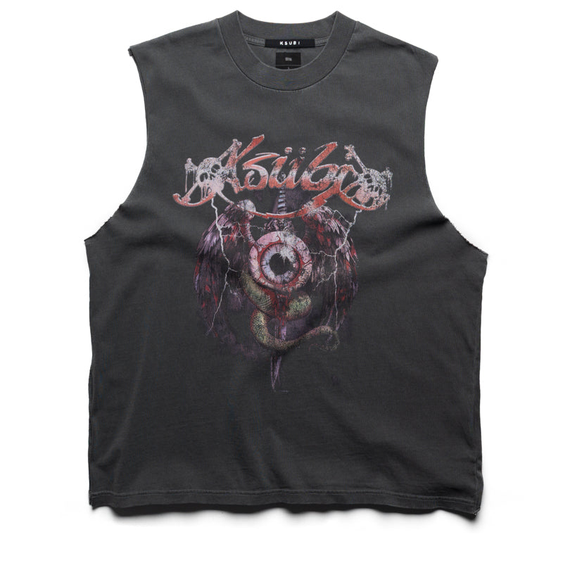Ksubi Legend Ekcess Cut Off Tank - Charcoal