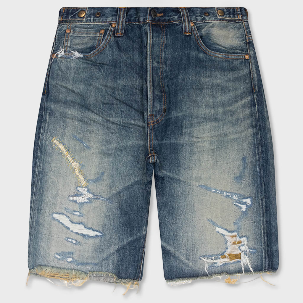 Kawasaki Short 'Kin' Repaired - Light Blue/ Gold
