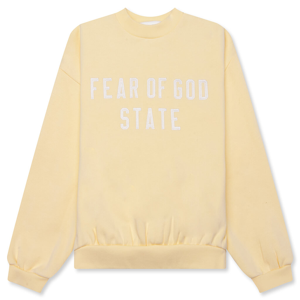 Kid's 90's Fit Fleece Crewneck - Garden Yellow