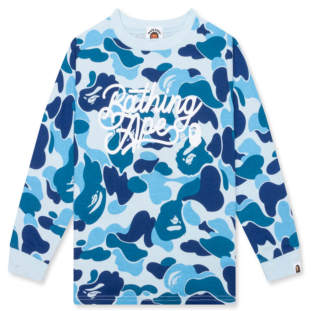Kid's ABC Camo L/S Tee - Blue