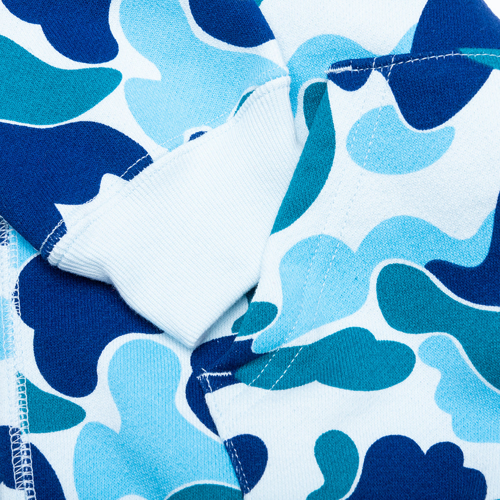 Kid's Abc Camo Shark Zip Hoodie - Blue