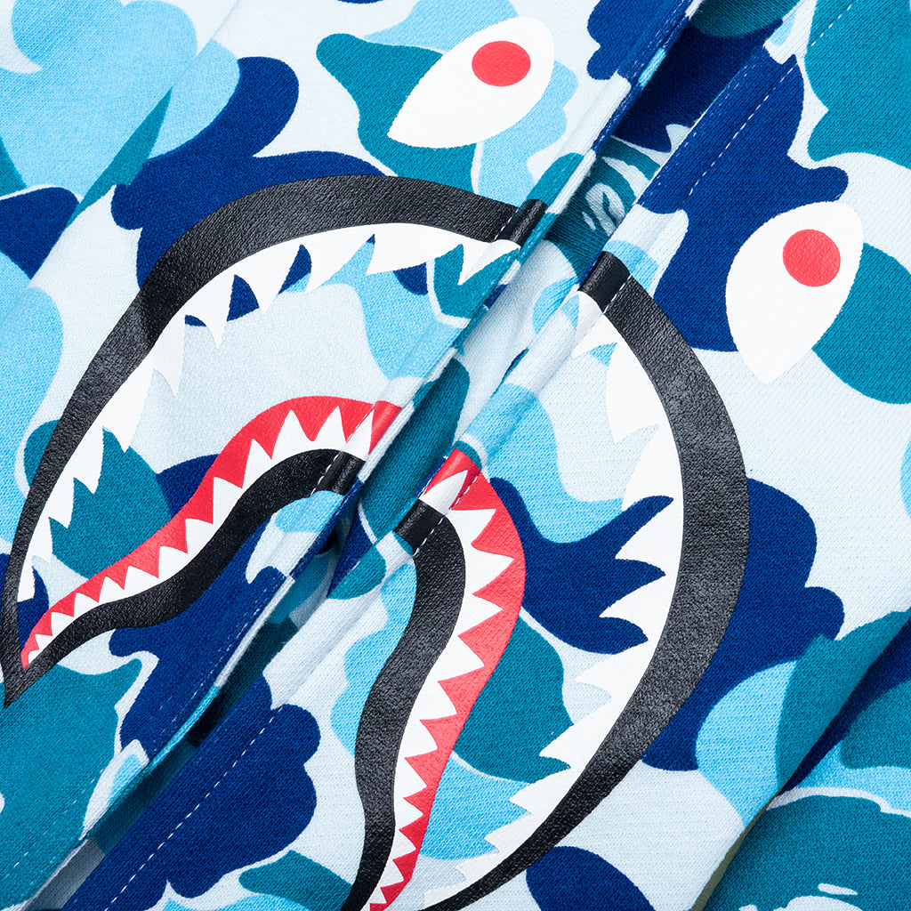 Kid's Abc Camo Shark Zip Hoodie - Blue