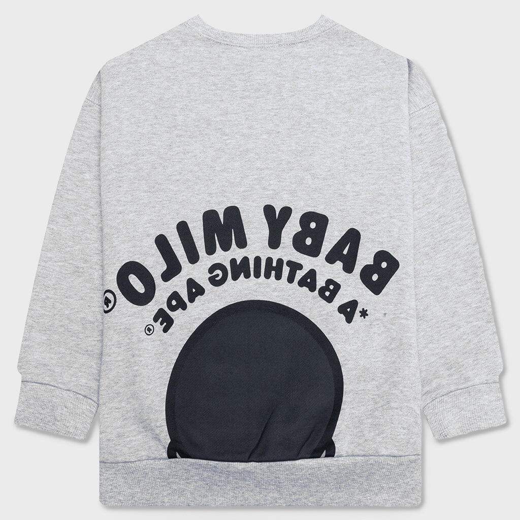 Kid's Baby Milo Relaxed Fit Crewneck Sweatshirt - Gray