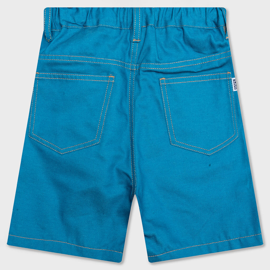 Kid's Baby Milo Rope Denim Shorts - Blue