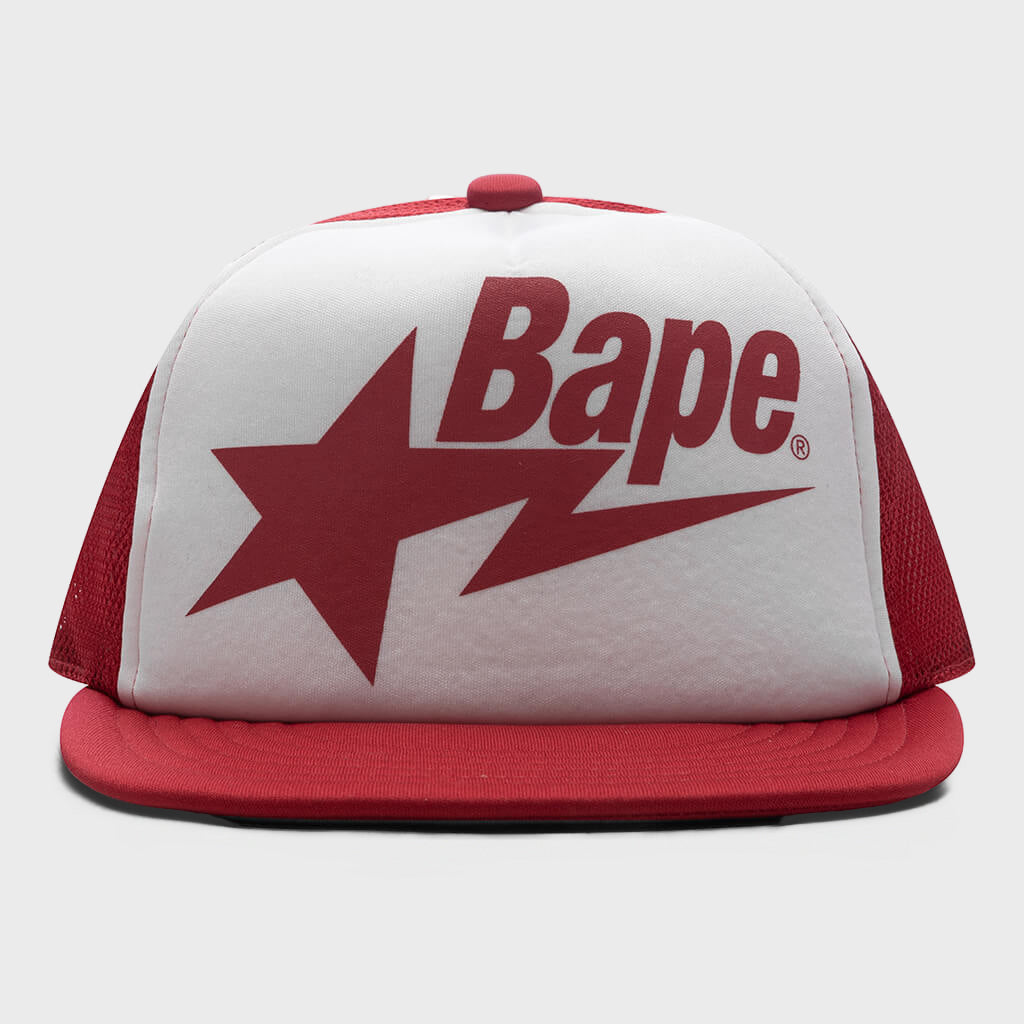 Kid's Bape STA Mesh Cap - Red