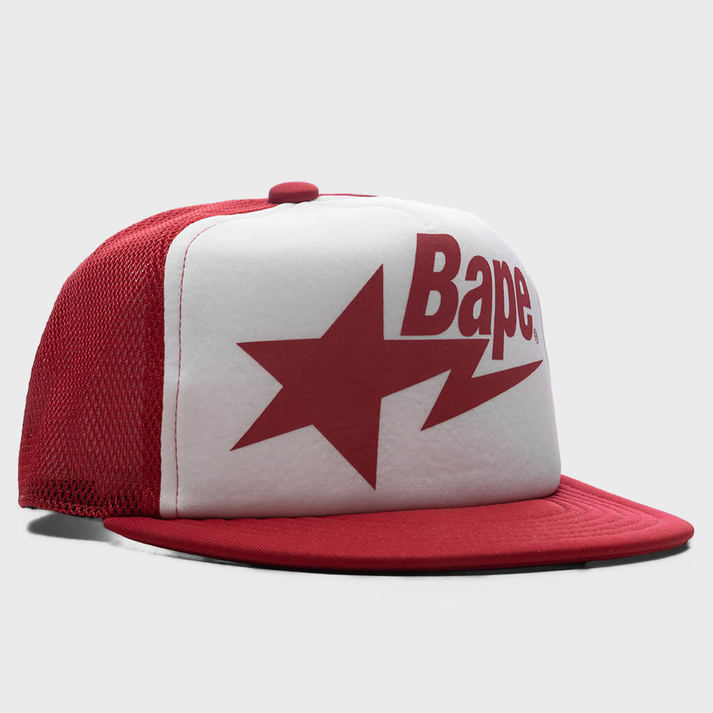 Kid's Bape STA Mesh Cap - Red