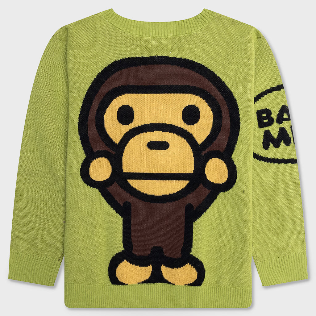 Kid's Big Baby Milo Cotton Knit Sweater - Green