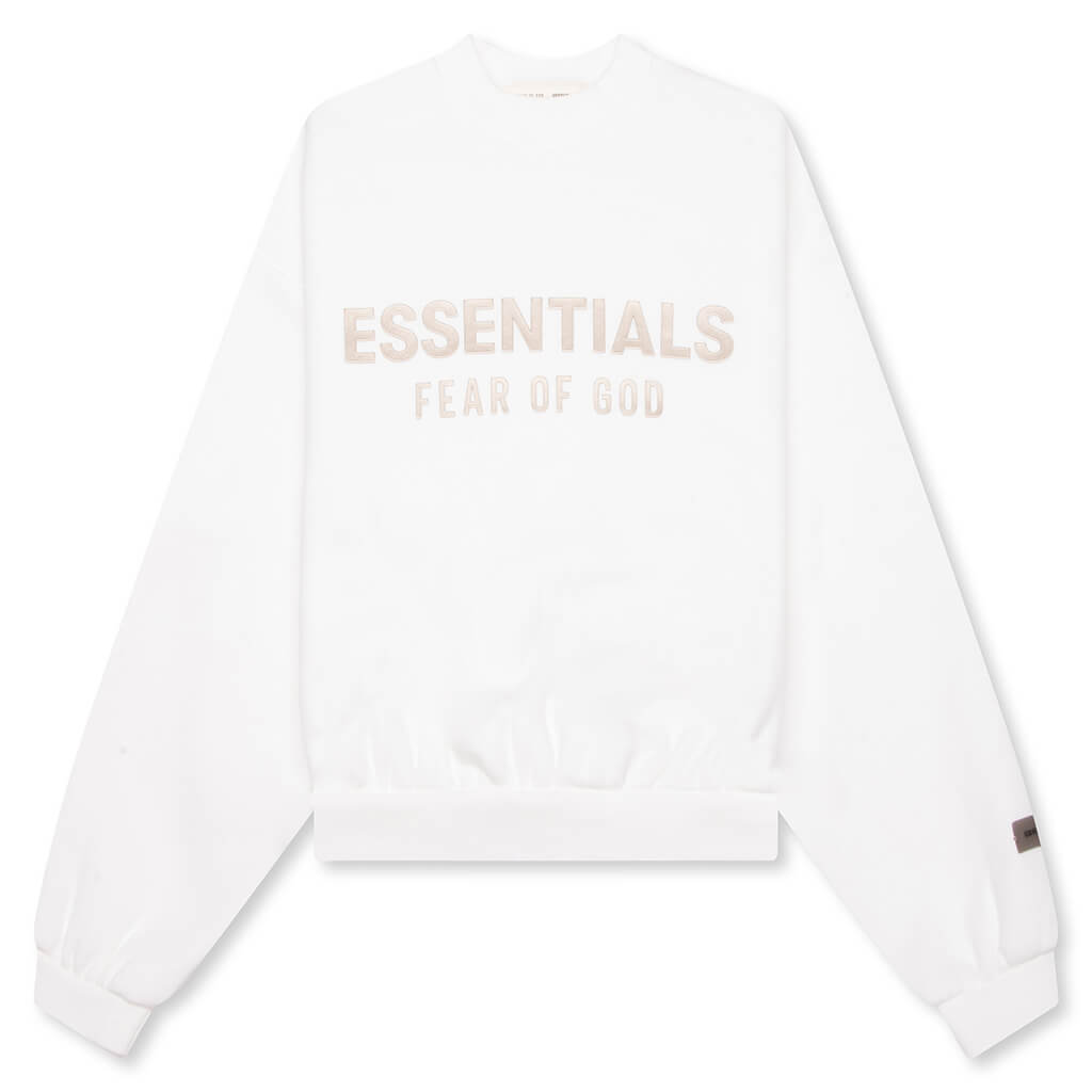 Kid's Fleece Crewneck - Cloud White