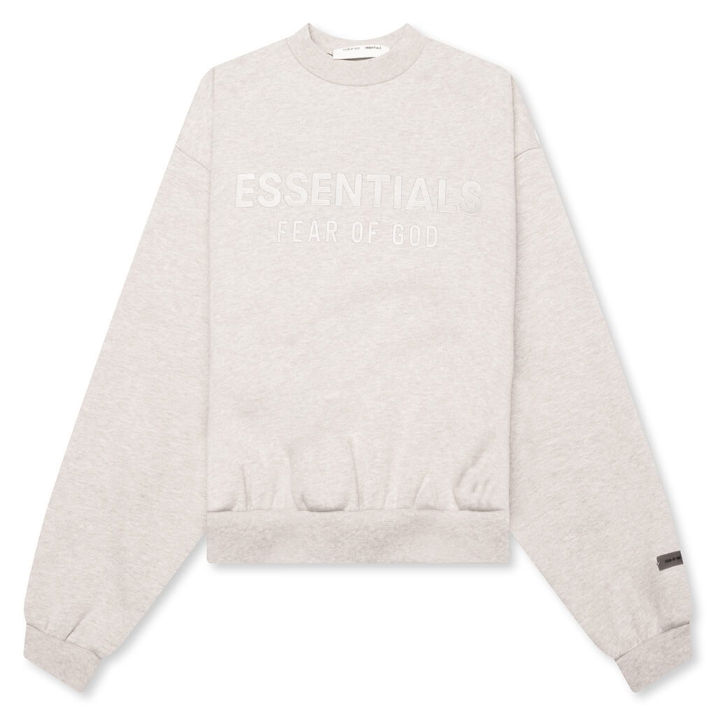 Kid's Fleece Crewneck - Heather Stone