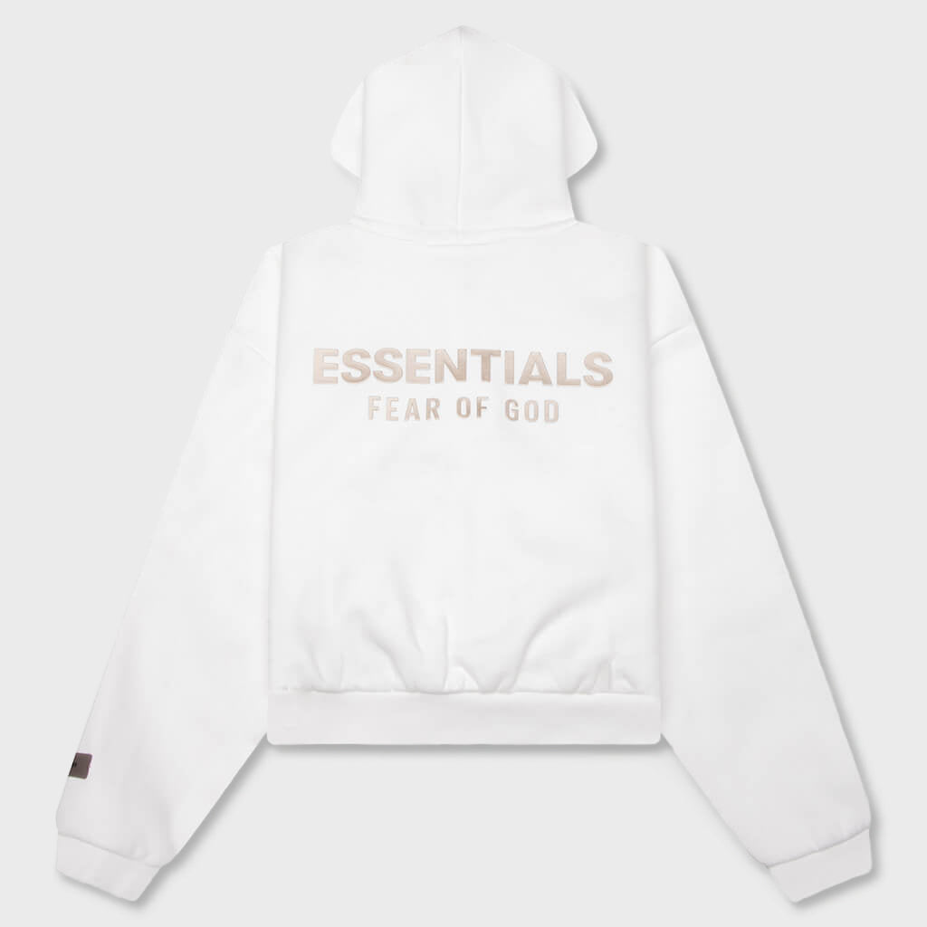 Kid's Fleece Zip-Up Hoodie - Cloud White