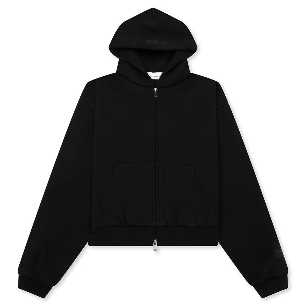 Kid's Fleece Zip-Up Hoodie - Jet Black