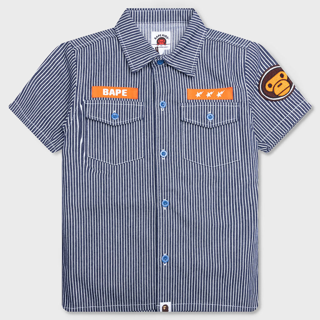 Kid's Hickory Baby Milo Patch S/S Shirt - Navy
