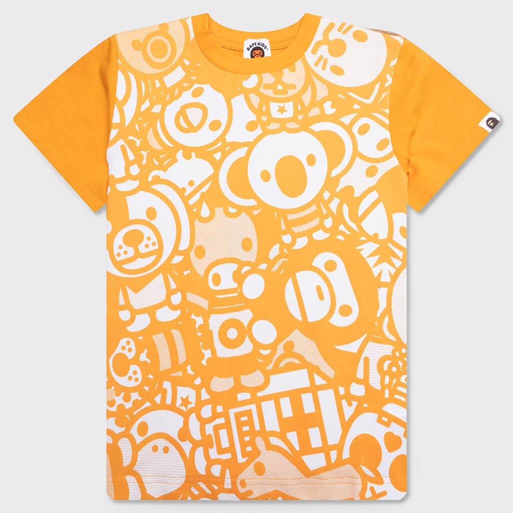 Kid's Milo All Safari Print Tee - Orange