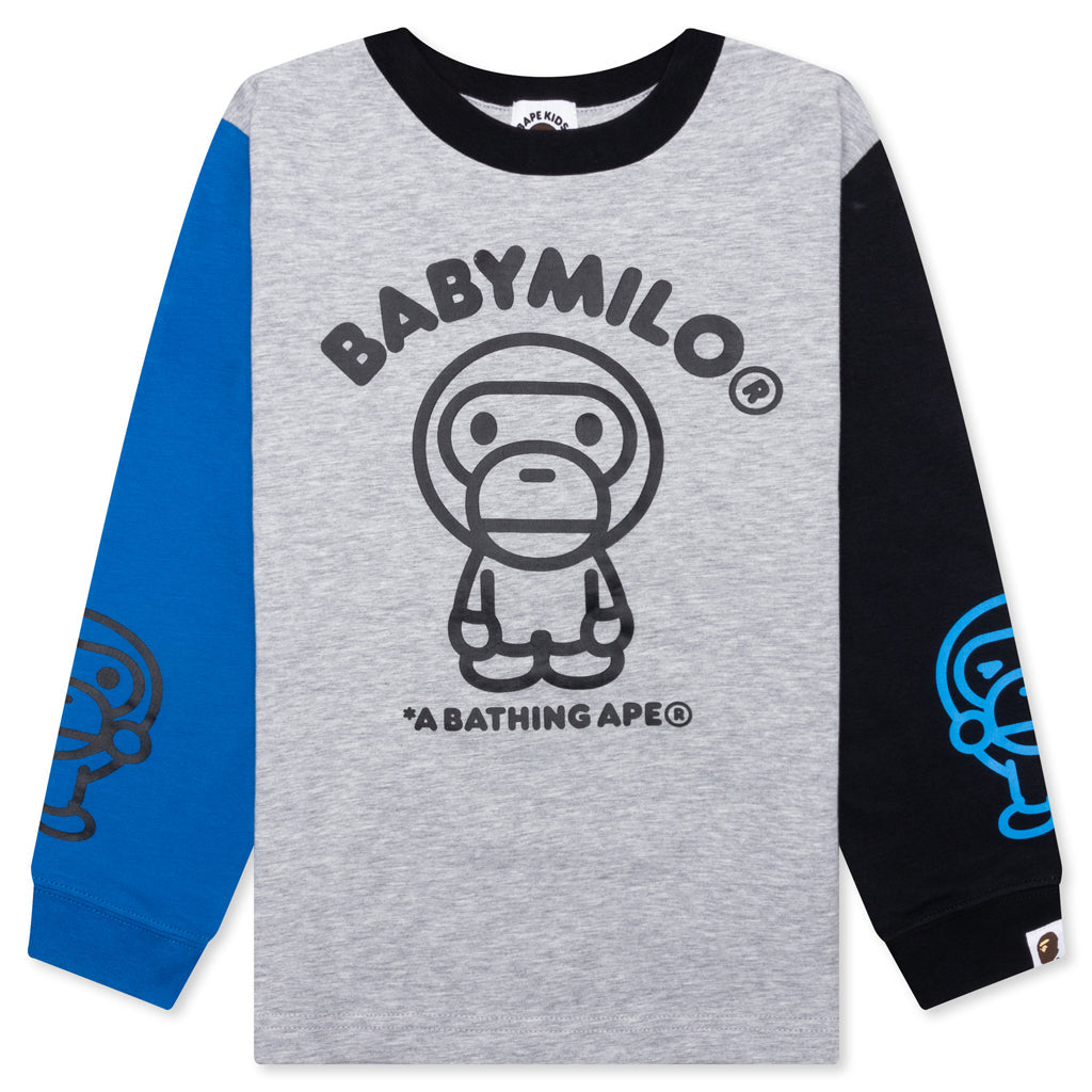 Kid's Multi Baby Milo L/S Tee - Gray