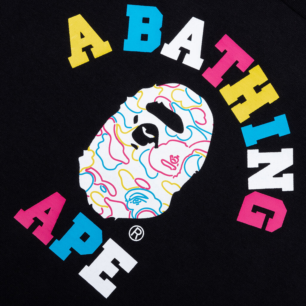 Kid's Neon Camo College Tee - Black