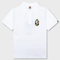 Kid's One Point Polo Shirt - White