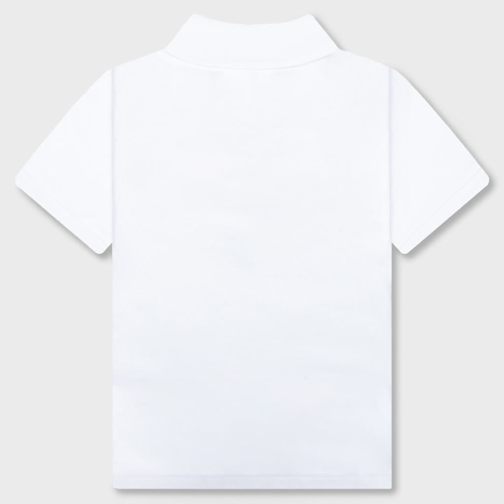 Kid's One Point Polo Shirt - White