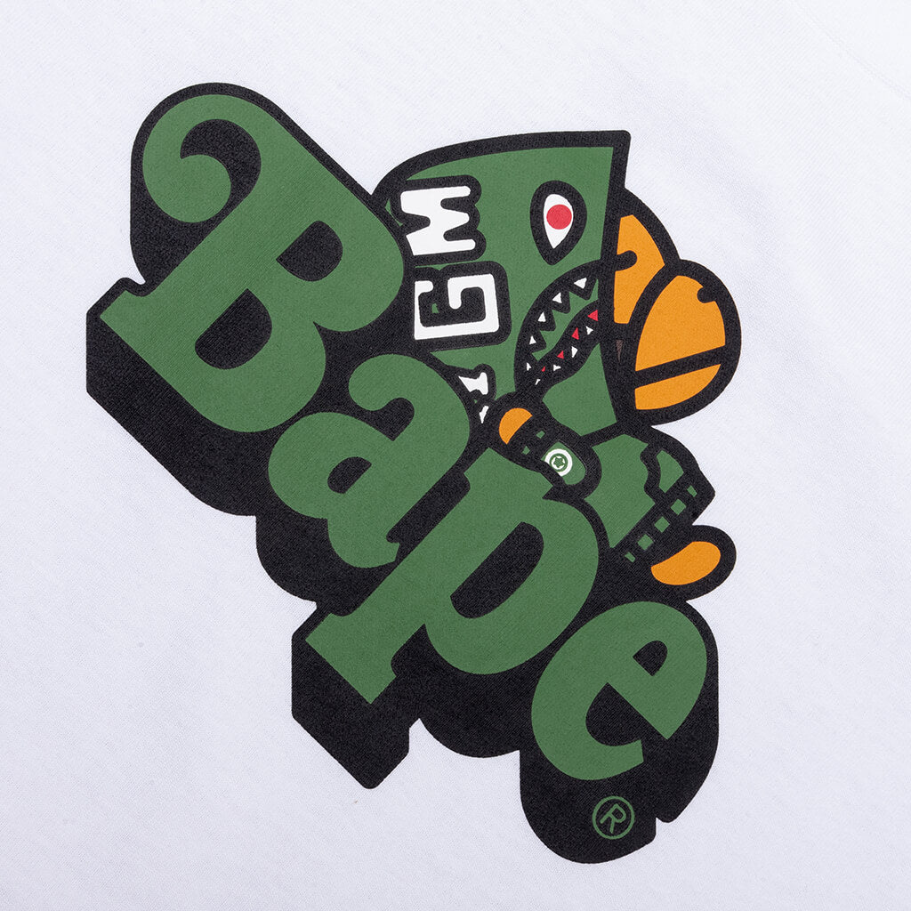 Kid's Shark Milo on Bape Tee - White/Green