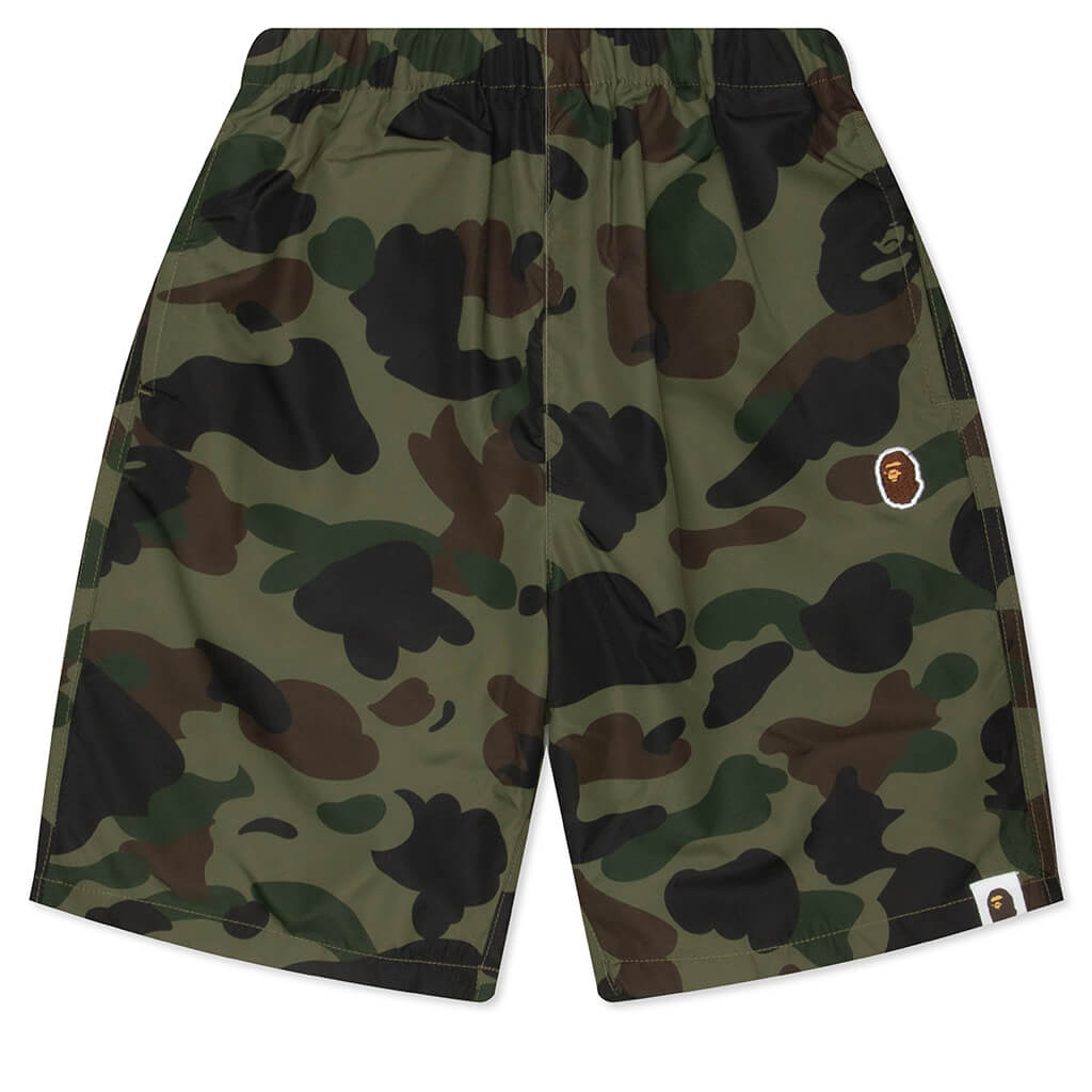 Kids 1st Camo One Point Beach Shorts - Green