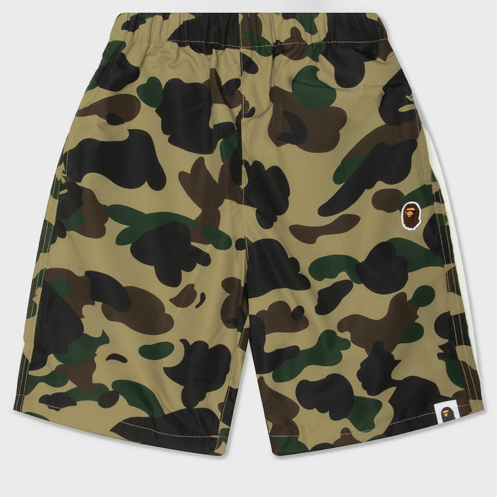 Kids 1st Camo One Point Beach Shorts - Yellow