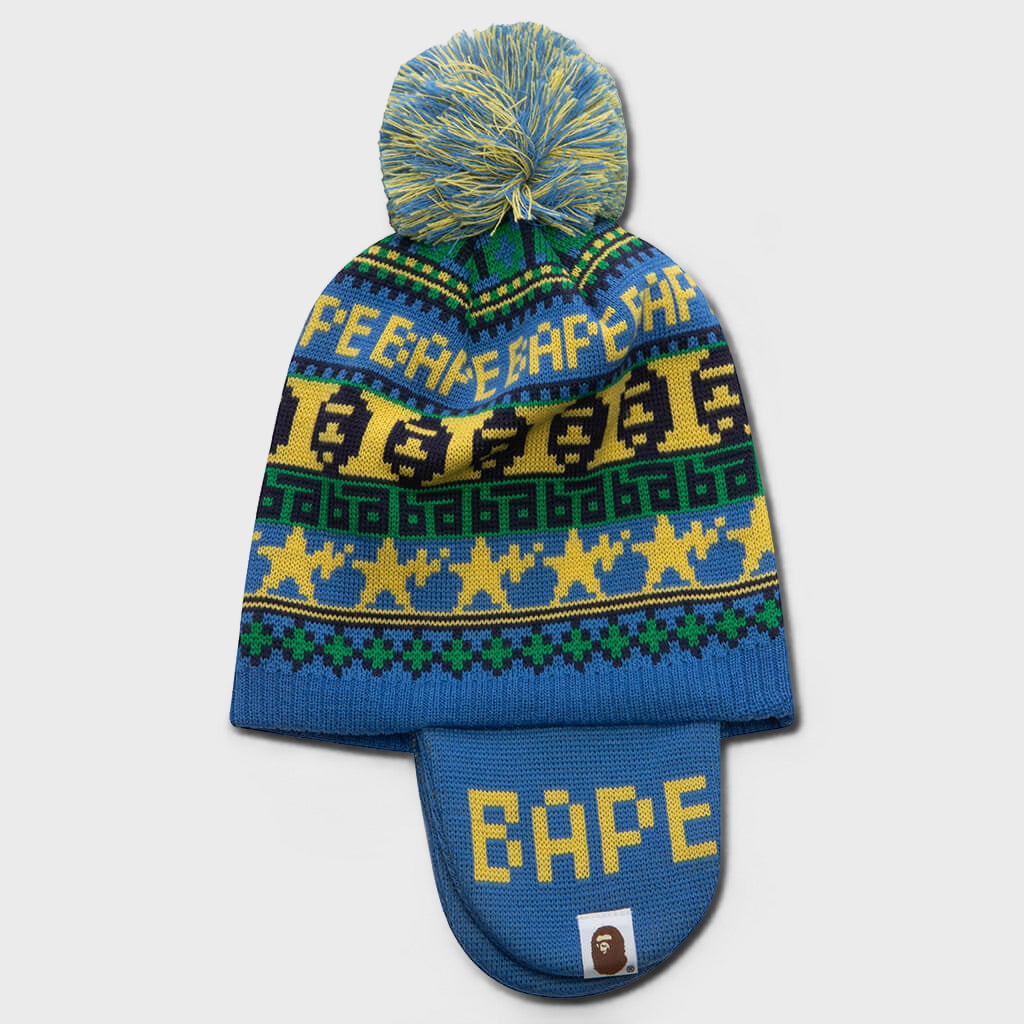 Kids BAPE Knit Cap - Blue