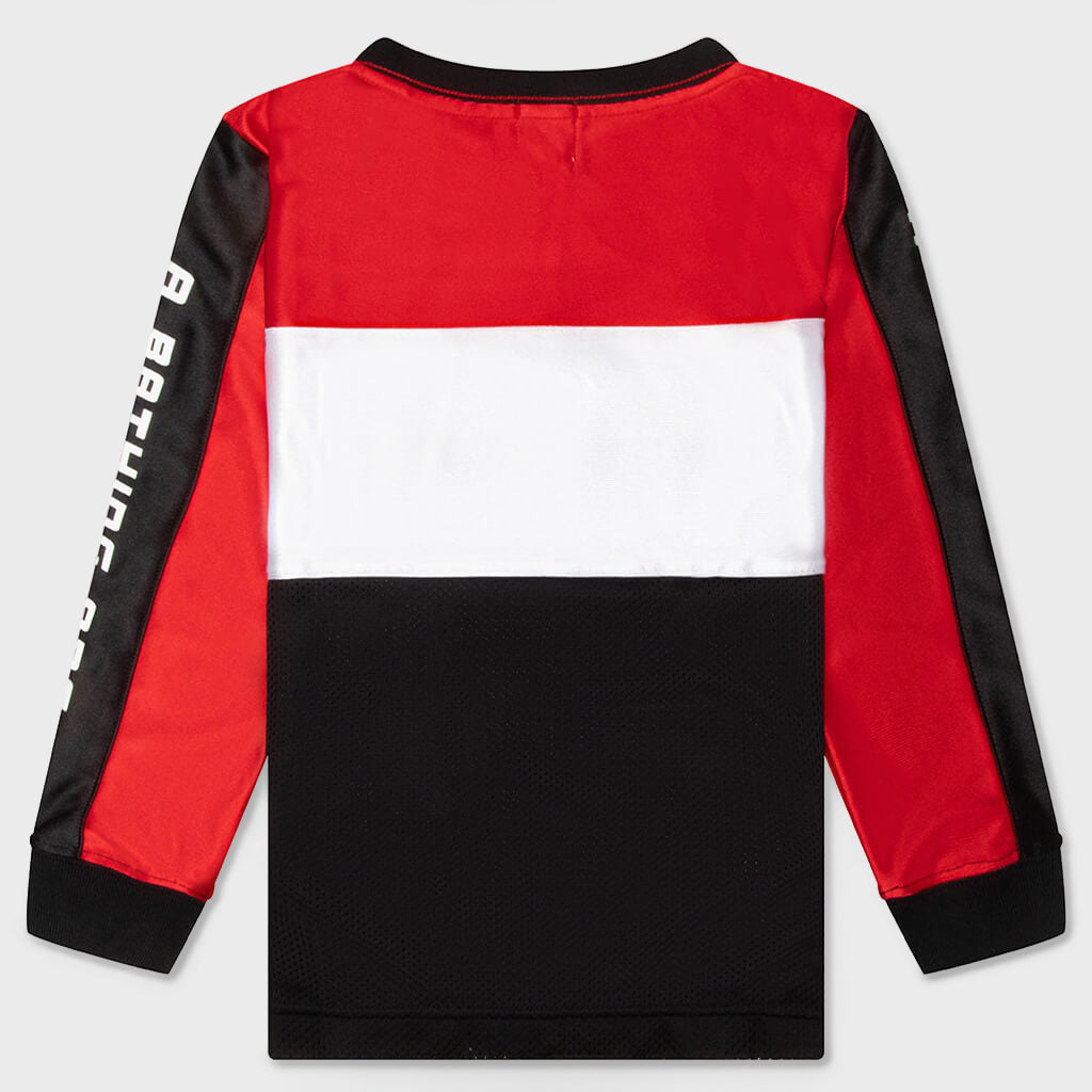 Kids BAPE Mesh L/S Tee - Red