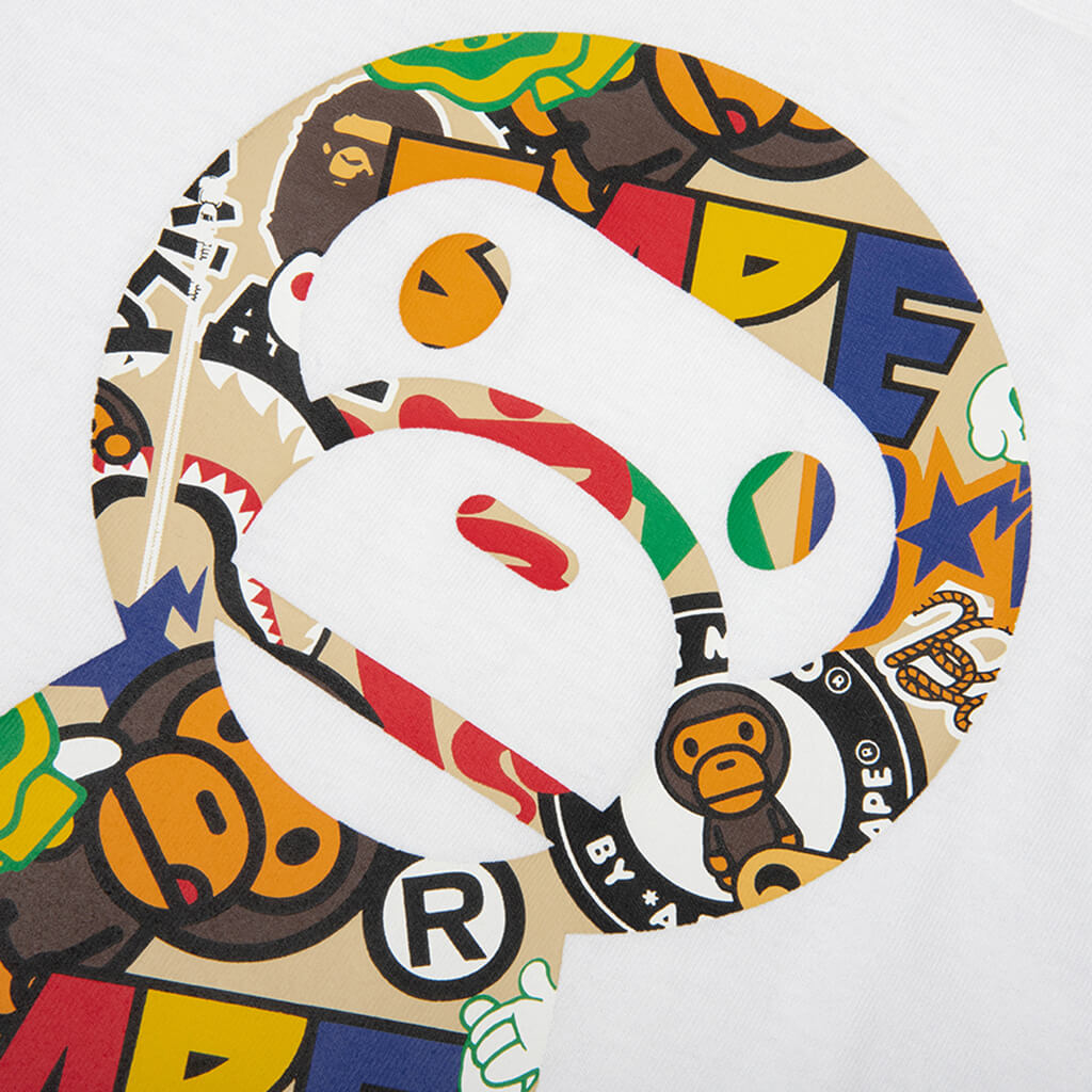 Kids BAPE Milo Assorted Big Baby Milo Tee - White
